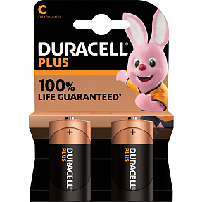 Duracell Plus C batterier 2-pak