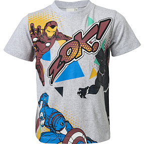 Marvel T-shirt str. 110/116 - grå