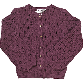 VRS børne cardigan str. 122/128 - bordeaux