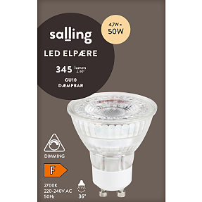 Salling LED spotpære 4,7W - varmt hvidt lys