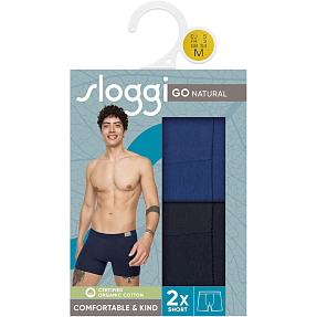 Sloggi herre 2-pak tights str. L - blå/mørkeblå