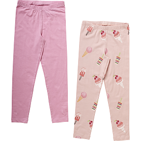 VRS børne leggings str. 92 - lyserød/pink