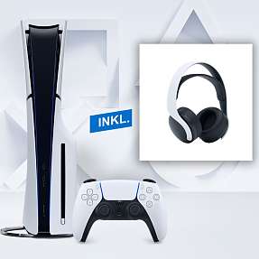 PS5 Standard Slim Edition inkl. PS5 Pulse Trådløs headset - Hvid