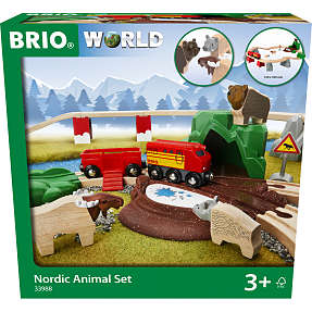 BRIO 33988 Togbane med nordiske dyr