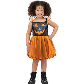 Halloween græskarkjole kostume str. 116