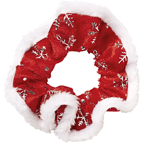 CBYH dame jule scrunchie med snefnug - hvid