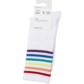 VRS unisex tennisstrømper str. 35/38 - hvid