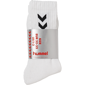 Hummel unisex 3-pak strømper str. 32/35 - hvid