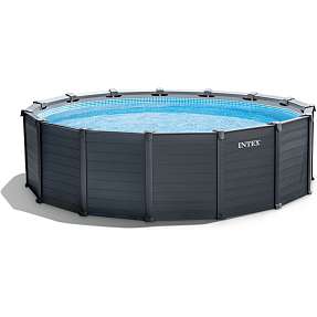 Intex panelpool-sæt 4.78 m - Graphite Gray