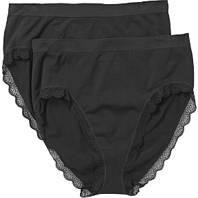 VRS dame 2-pak maxi trusser str. 52 - sort