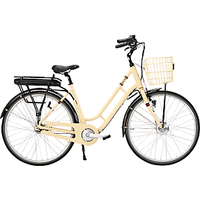 SCO Premium E-Classic dame elcykel 7 gear 28" 2023 - lys beige