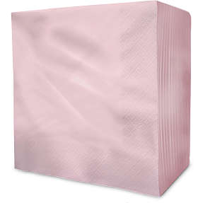 Salling ensfarvede servietter 33x33 cm 50-pak - rosa