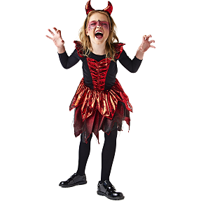 Halloween djævel fe kostume - rød