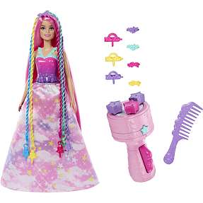 Barbie Dreamtopia Twist 'n Style dukke med hårstylingtilbehør