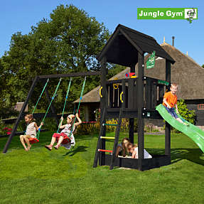 Jungle Gym Club legetårn inkl. swing sort & slide