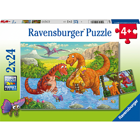Ravensburger, Legende dinosauruser puslespil med 2x24 brikker