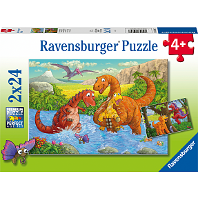 Legende dinosauruser puslespil - 2x24 brikker