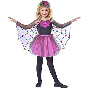 Halloween regnbueedderkop kostume str. 104