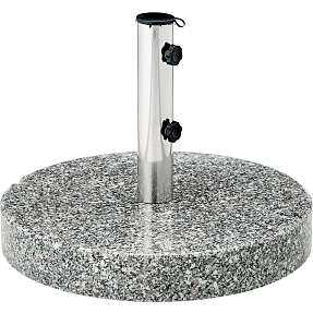 Rund Frenso parasolfod grå granit - 40 kg