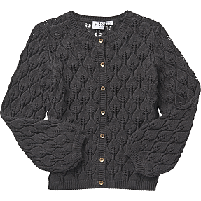 VRS børne cardigan str. 122/128 - sort