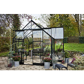 Halls Garden Room orangeri inkl. sokkel - sort