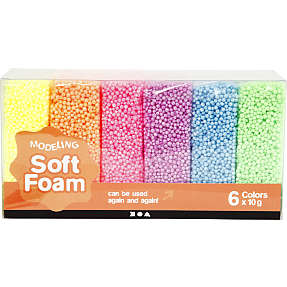 Soft Foam 6x10 g - assorterede farver