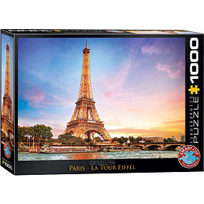 Puslespil La Tour Eiffel Paris - 1000 brikker