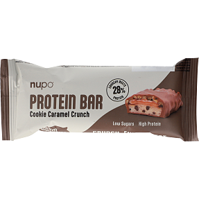 Proteinbar m. cookie- og karamelsmag