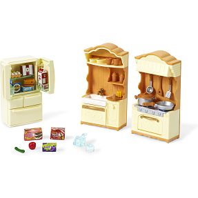 Sylvanian Families landhus køkken med køleskab