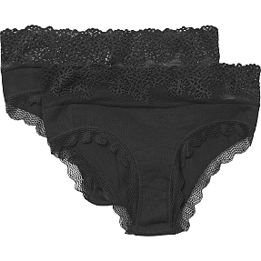 VRS dame 2-pak hipster str. XL/2XL - sort