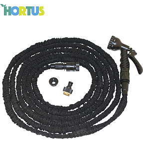 HORTUS Flexvandslange 15 m - sort