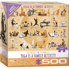 Puslespil Yoga is a Family Activity - 500 brikker