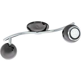 Bimeda LED 2-spotskinne - sort/krom