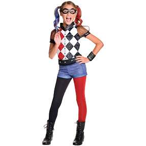 Harley Quinn Deluxe udklædning 110 cm