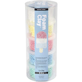 Foam Clay XL 5x25g - assorterede farver