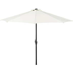 Miami parasol Ø300 cm - Sort/offwhite<BR>Uden fod