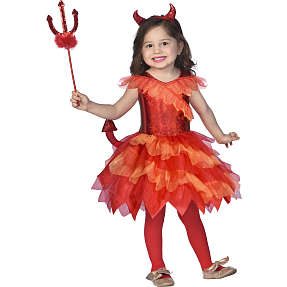 Halloween lille djævel kostume str. 116 cm
