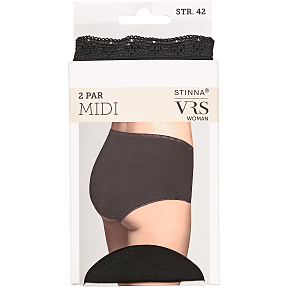 VRS dame 2-pak midi trusse str. 42 - sort