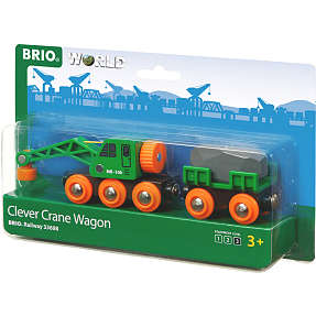 BRIO togvogn med kran 33698