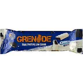 Proteinbar m. hvid chokolade og oreo