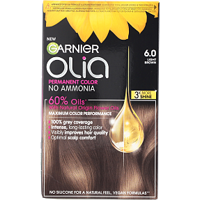 Permanent hårfarve 6.0 Light Brown m. blomsterolie u. ammoniak