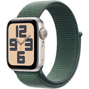 Apple Watch SE (2024) 40 mm GPS - Starlight Aluminium Sport Loop