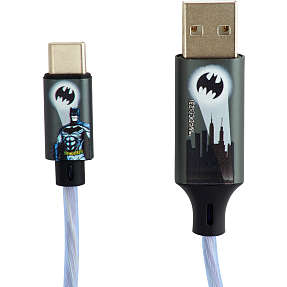 LED ladekabel m. USB A-C stik - batman