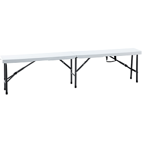 Foldbar bænk - hvid