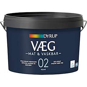 Dyrup vægmaling Mat & Vaskbar 02 hvid - 2,25 liter