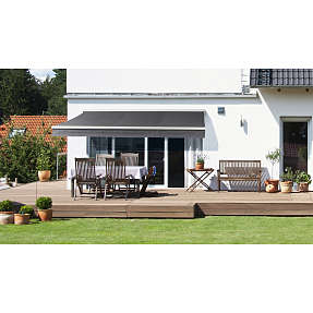 Rivoli manuel markise - hvid/grå