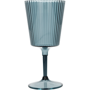 Vinglas med riflet mønster - 300 ml – flere varianter – assorteret