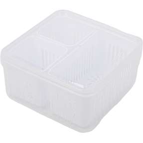 Køkkenchef madopbevaring 3,3 liter + 1,5 liter - transparent