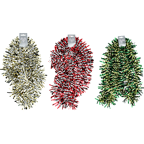 Julefryd juleguirlande i lametta 90 mm x 3 meter - flere varianter - assorteret