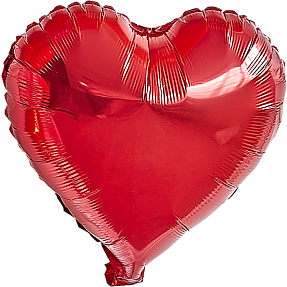 Salling folieballon hjerteformet 45 cm - Rød